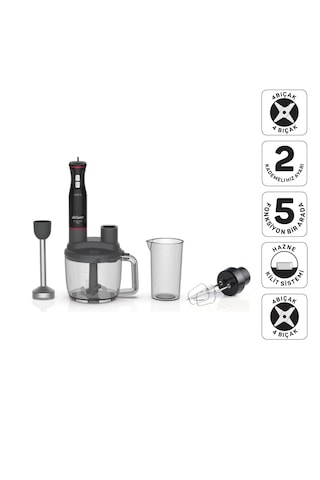 Arzum AR1204 Starchef Pro 1800W 4 Bıçaklı 1.5 L Hazneli 2 Kademeli Multi Blender Seti