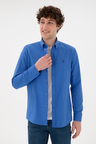 U.s. Polo Assn. Erkek İndigo Gömlek Basic 50306338-vr028 İndigo