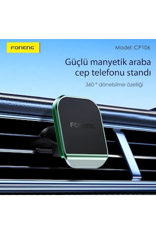 Foneng Cp106 Manyetik Araç İçi Havalandırma Telefon Tutucu -