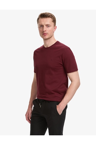 Pierre Cardin Erkek Bordo Tişört Basic 50325299-vr014