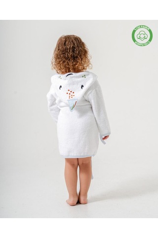 Balinalı Bornoz Beyaz-mavi Beyaz - Mavi