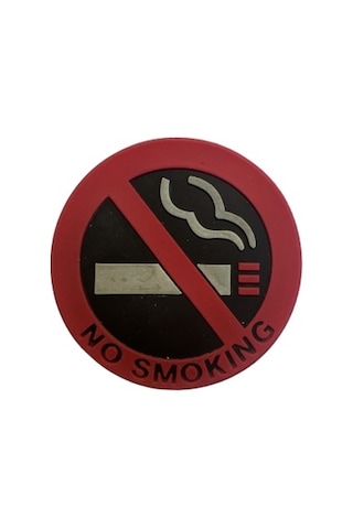 4 Adet Fosforlu 5 Cm Yuvarlak  Ufak Sigara Içilmez Uyarı Etiketi