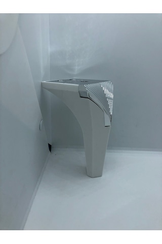 PLASTİK,VENEDİK 15 CM BEYAZ-KROM KOLTUK,BAZA,MOBİLYA AYAĞI (4 ADT