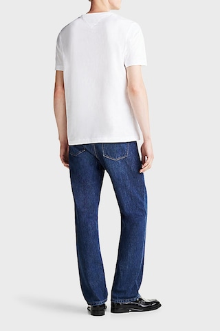 Tommy Hilfiger Erkek T Shirt Mw0mw37267 Ybr Beyaz Beyaz