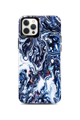 Kajsa Apple Uyumlu iPhone 12 Pro Max Kılıf Ebru Desenli Kajsa Lava Kapak ZORE-219361