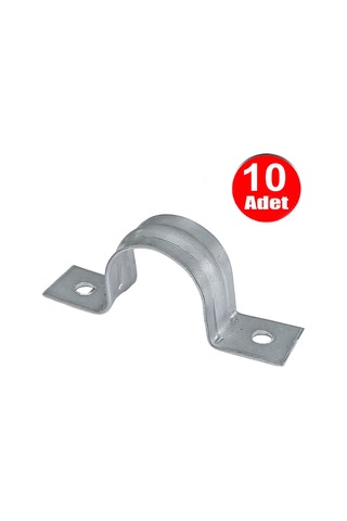 No:7 Çiftli Sac Kablo Kroşe 25mm Demir Köprü Metal Boru Tutma Bağlama Kelepçesi -10adet