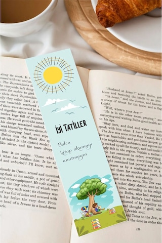 Öğrenci Kitap Ayracı İyi Tatiller Temalı / 5-17 Cm. 30 Adet