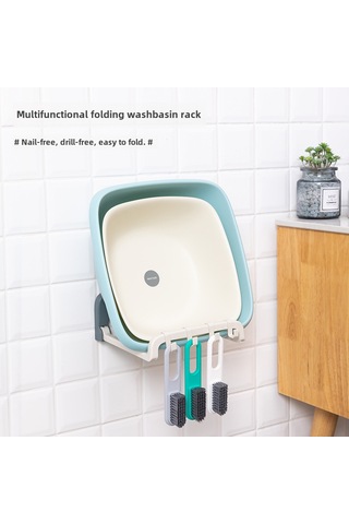 Ranyeek Duvarlı Banyo Lavabo Rafı - Delme Yok Kurulum - Çok Amaçlı Depolama - Dayanıklı Malzeme - Hafif Krem Rengi Kutu Paketi Diğer