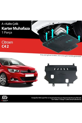 S-dizayn Citroen C4 Çelik Karter Muhafaza 2010-2020 A+ Kalite