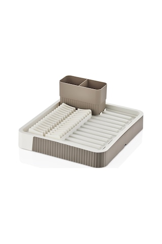 Mutfak Halısı Sürgülü Bulaşıklık Plastik 32.5cm X 35.5cm - 51.5 X 35.5cm - Gri Renk