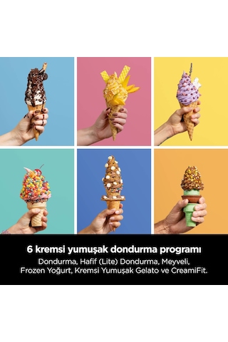 Ninja Swirl By Creami Soft Serve Dondurma Makinesi 13 Programlı Frozen Yoğurt Sorbe Milkshake Ev Tipi Soğuk Tatlı Cihazı 800 W Premium