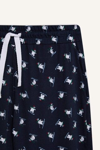 Defacto Yılbaşı Temalı Esnek Bellli Bağcıklı Cepli Pijama Altı D8224ax24wnnv135 Lacivert