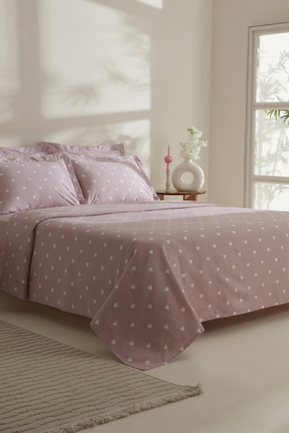 Karaca Home Amour %100 Pamuk Çift Kişilik Pike Takımı Pembe Pembe
