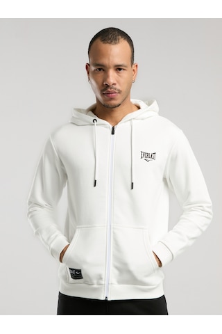 Everlast Ever Essentials Regular Beyaz Erkek Kapüşonlu Full Zip Sweatshirt Beyaz