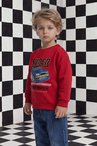 Defacto Erkek Bebek Bisiklet Yaka Baskılı Sweatshirt G6139a526sprd79 Kırmızı-rd79