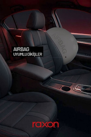 Neptun Plus Serisi Tay Tüyü Kumaş Oto Koltuk Kılıfı Tam Set Airbag Uyumlu Lüks Araç Koltuk Kılıfı Siyah