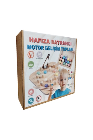 Ahşap Hafıza Satrancı Ve Motor Gelişim Topları Dikkat El Becerisi