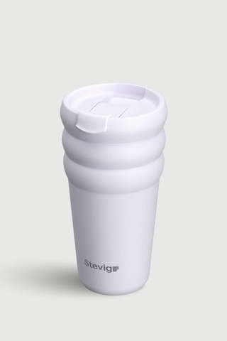 Stevig 3 Bubble Two-cap Straw Tumbler Çelik Termos 600 Ml Lilac Hint St-245 Lila