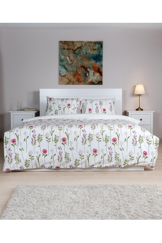 Cotton Collection Tek Kişilik Nevresim Seti Fleur Renkli