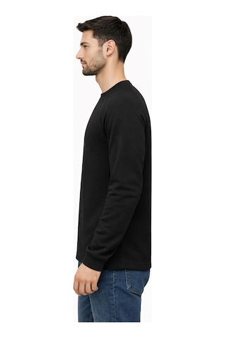 Classics Men Us Erkek Regular Fit Uzun Kol Sıfır Yaka Sweatshırt-7063 Siyah