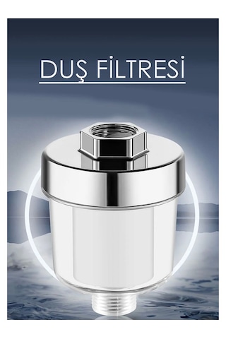 Truva Su Arıtma Filtresi - Duş Ve Banyo Kireç Arındırıcı Filtre Krom