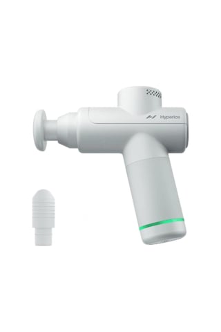 Hyperice Hypervolt Go 2 - Arktik Gri - Sessiz Kayma Teknolojisine Sahip - Elde Taşınabilir Perküsyon Masaj Tabancası - 3 Hız, 2 Değiştirilebilir Başlık Siyah