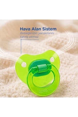 Wee Baby Akide Damaklı Emzik No:2 Yeşil 6-18 Ay