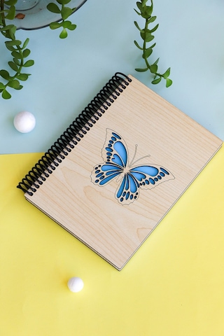 Doğal Ahşap Kapaklı Çizgisiz Defter Şık Ve Dayanıklı Tasarım Çok Renkli