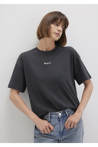 Mavi - Mavi Logo Baskılı Antrasit Tişört 1612518-70087 Antrasit