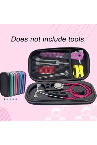 Dancemonkey Sert Kabuk Seyahat Çantası, Stetoskop, Kalem Organizatör, El Feneri, Cımbız Bant, Siyah06 Altın Altın