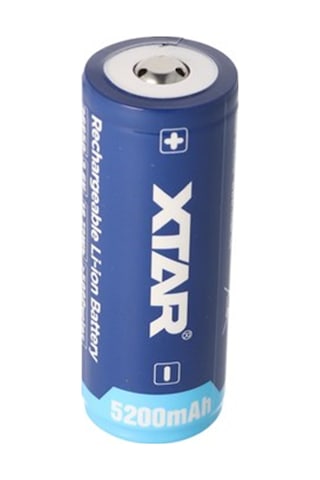 Xtar 26650 5200Mah. 3.6V 3.7V Li Ion Pil. Pcb Korumalı. 26.5X