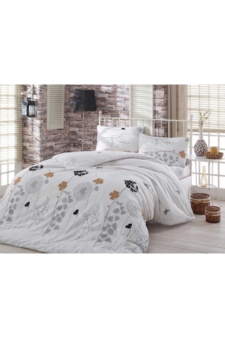 Eponj Home Kolay Ütülenir Nevresim Takımı Çift Kişilik Atlantis Beyaz