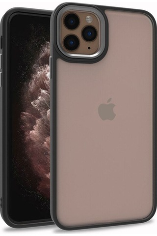 Apple Uyumlu iPhone 12 Pro Kılıf Zore Flora Kapak Siyah