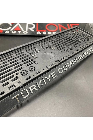 2 Adet Plakalık Parlak Siyah Türkiye Cumhuriyeti Çıtçıtlı