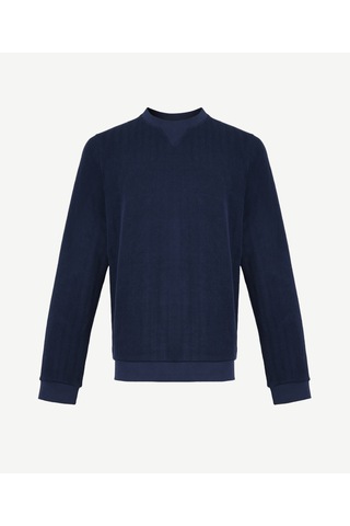 Yargıcı Bisiklet Yaka Uzun Kollu Sweatshirt Lacivert