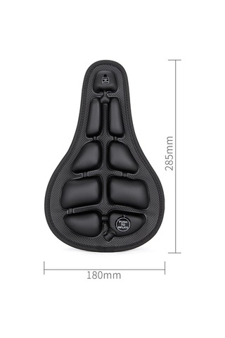 Lemestar Dağ Bisikleti Akıllı Hava Yastığı: Su Geçirmez, Darbe Emici, Kaymaz Tpu Kumaşlı Saddle Kılıfı - Siyah Siyah