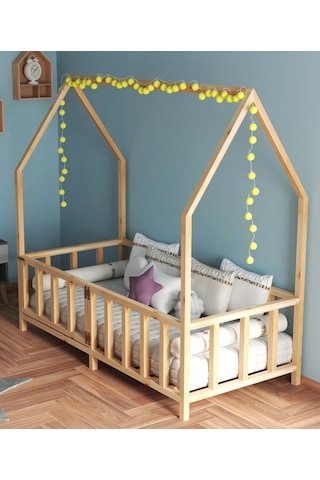 Ev Modeli Çatılı Montessori Baza 90 x 190 CM