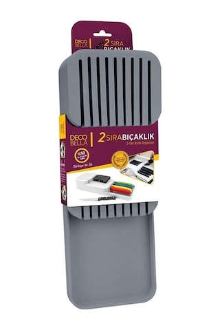 Yeni Nesil Bıçaklık 2 Sıralı Bıçaklık Çekmece İçi Bıçak Tutucu Yer Tasarrufu Bıçaklık Dolap Düzeni P Diğer