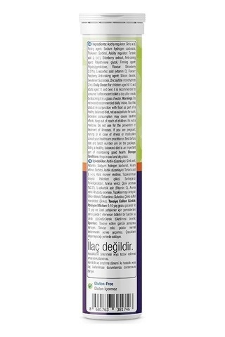 Natures Supreme Sambucus Nigra 20 Efervesan Tablet Çilek-Ahududu