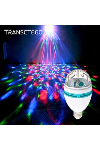 Led Disko Lamba Dönebilen Işıklı Parti Disco Lambası Çok Renkli