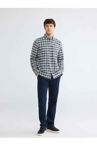 Lcwaıkıkı Classic Gri Regular Fit Ekose Gabardin Erkek Gömlek