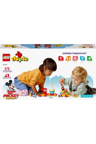 LEGO® DUPLO® Disney™ Mickey ve Minnie Doğum Günü Treni 10941 - 2+ Eğitici Oyuncak Seti (22 Pr)