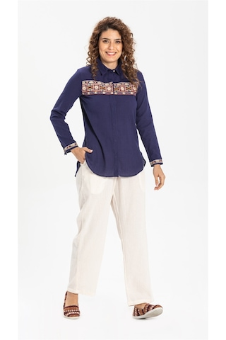 Eliş Şile Bezi Şile Bezi Unisex Şalvar Pantolon Krem Krm Krem