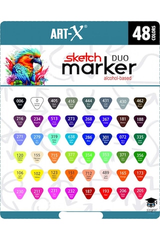 Sketch Marker Çift Taraflı Çizim Kalem Seti Art-x Rich Yüksek Kalite Kalıcı Mürekkep İade Garantili
