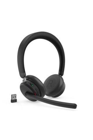 Lenovo 4xd1s19777 Çift Modlu Bluetooth + Kablosuz Mini Alıcı Anc Mikrofonlu Kulaküstü Kulaklık 6550 Usb-a, Teams