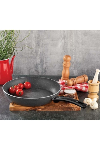 Eda Zetra 32 Cm Bagalit Kulp Granit Büyük Boy Tava