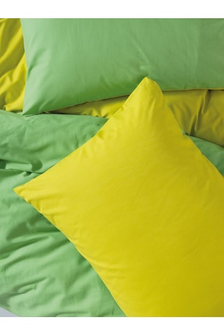 Cozy Home Popping Colors Tek Kişilik Lastikli Çarşaflı Nevresim Takımı Sage Sarı-yeşil