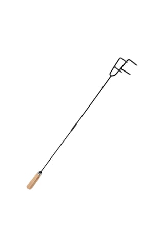 Homyl Toz Alma Kancası Ahşap Saplı Dövme Demir Ateş Stil-a Stil A Çok Renkli