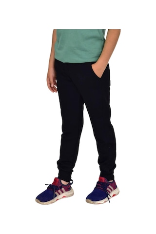 Çocuk Eşofman Altı Paça Manşetli Kız Erkek Bgl-st04726 Siyah