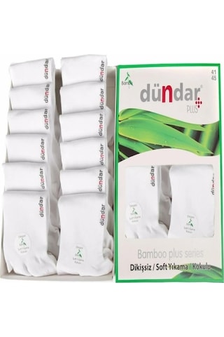 Dündar Plus 4605 Erkek Bambu Patik Çorap 12 Adet 001